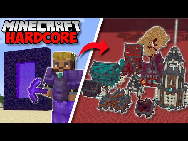 I Built A NETHER CITY in Minecraft 1.19 Hardcore (#49)