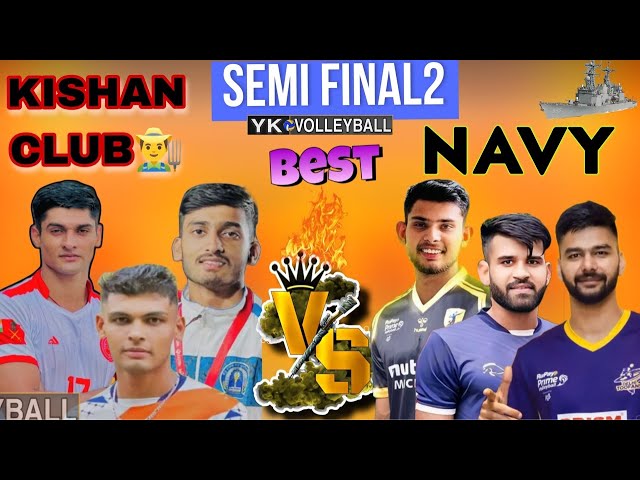 SEMI FINAL 2  Navy VS Kishan club  VOLLEYBALL MATCH 2024 📍SHAMLI #volleyball #live