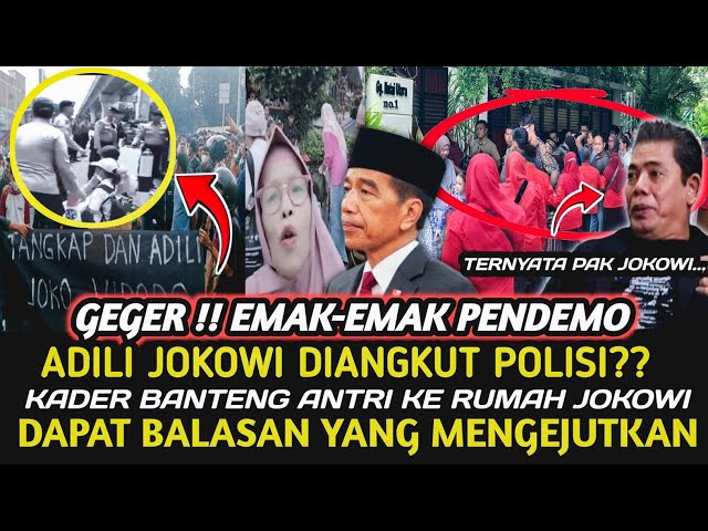 GEGER !! EMAK2 PENDEMO ADILI JOKOWI DIANGKUT POLISI DITENGAH JALAN ?? INI BALASAN MENGEJUTKAN JOKOWI