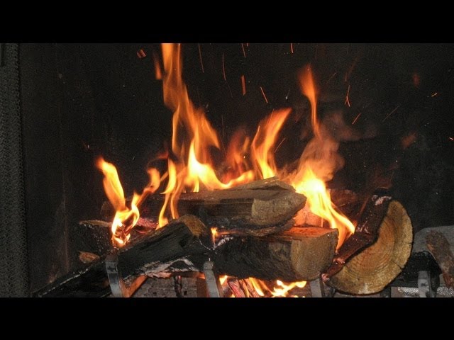 ♥♥ 3 Hours Logs Burning in Fireplace!