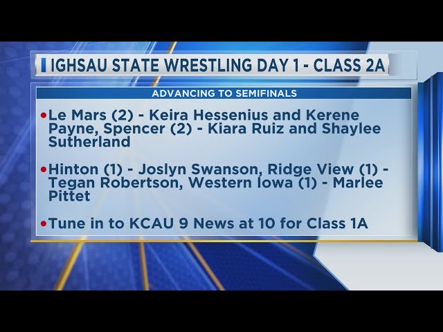 IGHSAU State Wrestling Day 1 - Class 2A