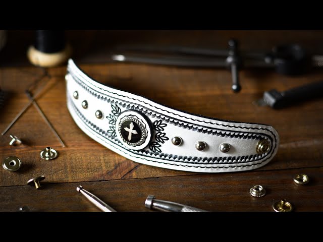 Making A Fancy Two-Tone Leather Bracelet - Leather Craft