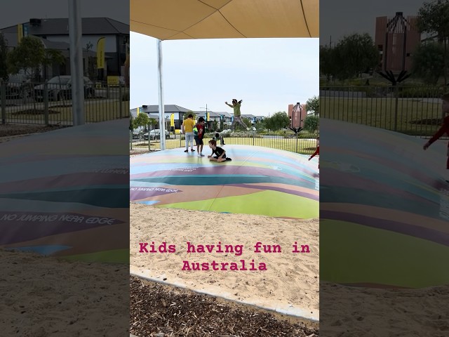 Kids Having a Blast at Australian Park 🎈 | Jumping on Giant Balloon Fun!