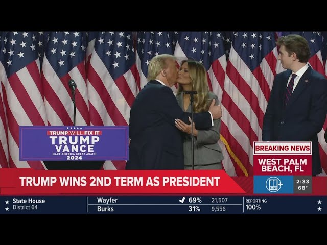 Donald Trump thanks wife, Melania, in election night speech