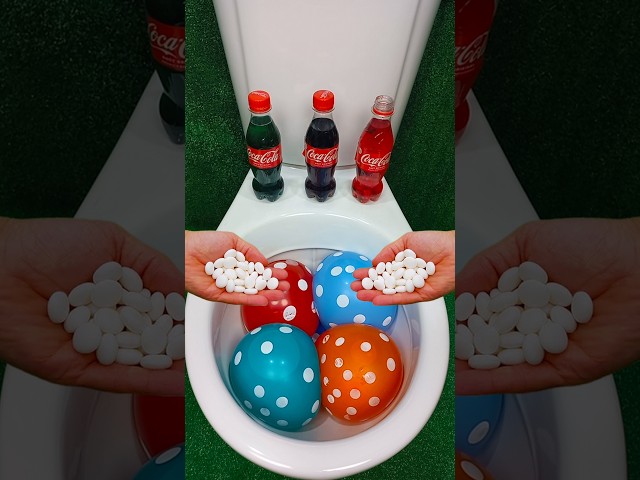 Will it Flush? - M&M's Water Balloons, Coca cola and Mentos