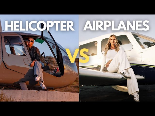 Airplanes vs helicopter!!! I fly both