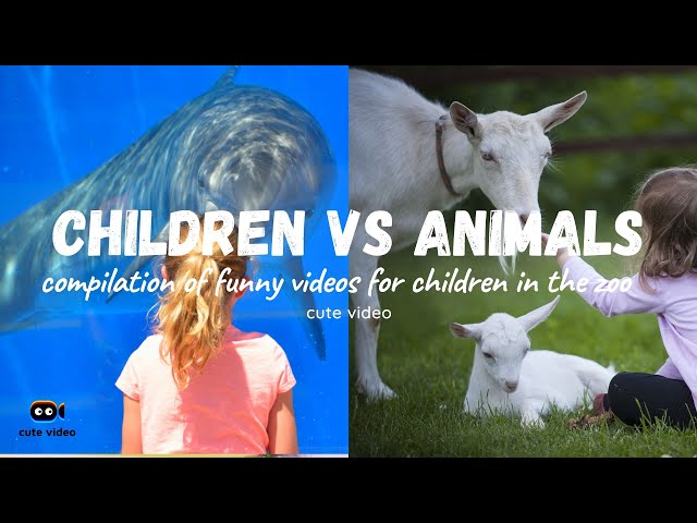 Children vs animals compilation of funny videos for children in the zoo