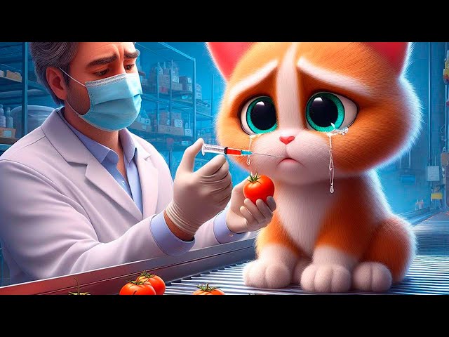 😭CUTE CAT IS AFRAID OF AN INJECTION💉😮#cat #funny #cute #sad #kitten #cats #giant