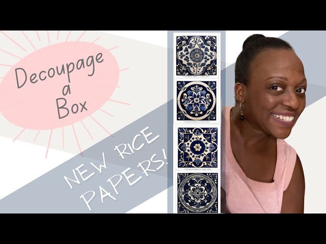 Upcycling a Keepsake Box using Greek-Style Decoupage Rice Paper to make a Paperclip Holder