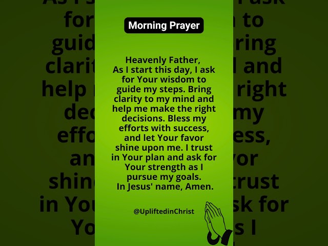 Morning Prayer | Start Your Day with God’s Wisdom #morningprayer