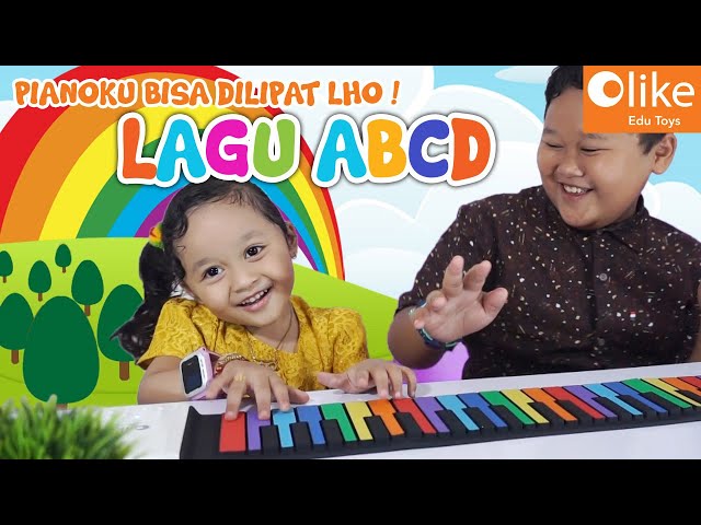 LAGU ANAK ALFABET ABCD - UYYUS BERNYANYI BERSAMA OLIKE HAND ROLL PIANO