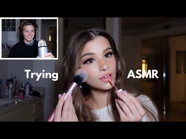 Brooke Monk tries ASMR *my boyfriend does my voiceover*