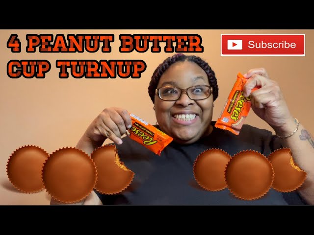 4 PEANUT BUTTER CUPS TURN UP CHALLENGE |CREATED BY @themaskedvgan |FOOD CHALLENGE