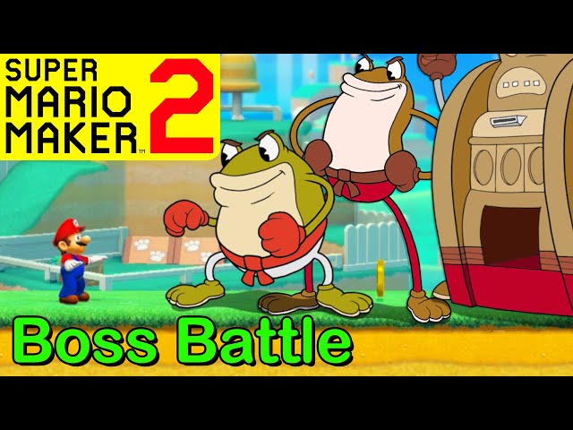 Mario Maker 2 - How to make RIBBY AND CROAKS boss battle (Mario Maker 2 Boss ideas)(CUPHEAD bosses)