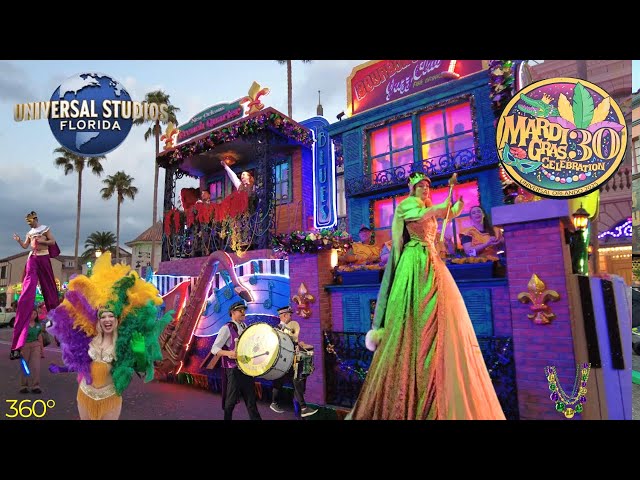 Universal Mardi Gras Parade in 360° | Experience the Magic Up Close!