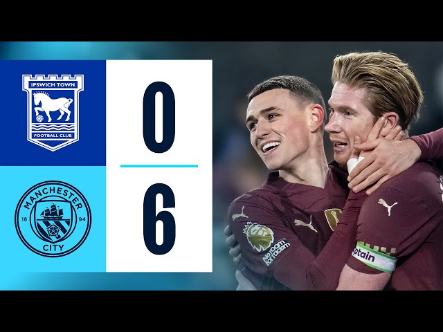 HIGHLIGHTS | IPSWICH 0-6 MAN CITY | Foden (2), Kovacic, Doku, Haaland & McAtee goals!