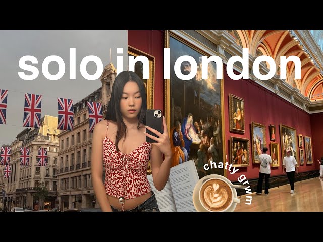 solo date in london 🌹 v-day chatty grwm, art museums, cafes