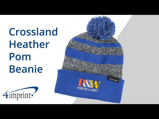 Crossland Heather Pom Beanie - Custom Beanie by 4imprint