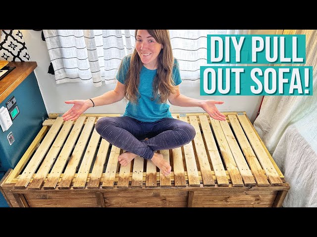 CtW 138 // DIY Pull Out Sofa Bed Build Pt 2 // Class C Campervan Remodel on a Budget