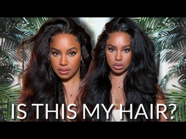 THE MOST NATURAL LOOKING KINKY STRAIGHT CLOSURE WIG TUTORIAL! NADULA HAIR | ALWAYSAMEERA