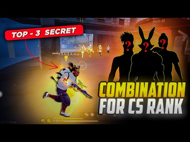 Best { CS RANKED } Skill Combination in Free fire // Best ( Rusher/Sniper/Bomber ) Combination 💣