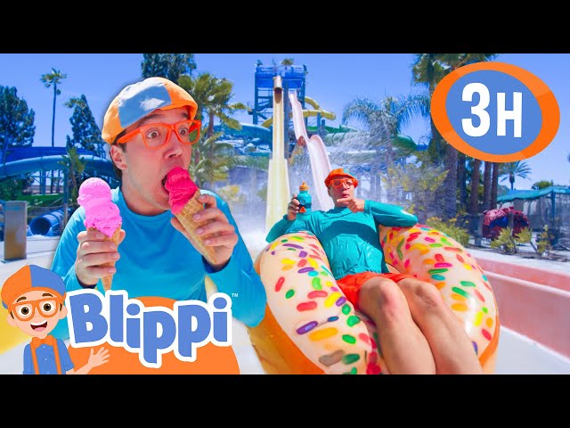 BLIPPI'S WATER PARK ADVENTURE + More |  Blippi and Meekah Best Friend Adventures