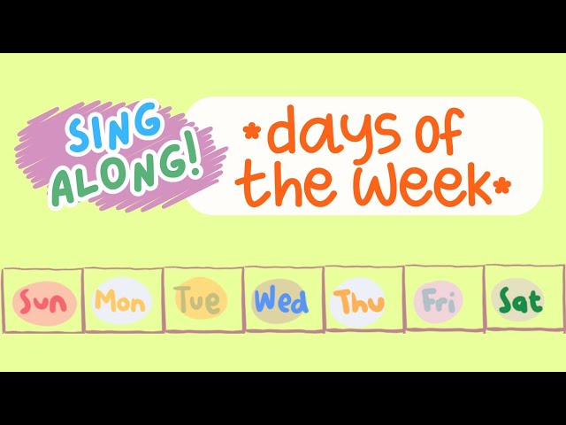 "Days of the Week" song to the tune of The Addams Family theme | Preschool Calendar Songs for Kids!