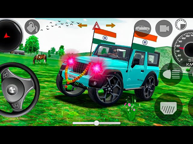 Dollar (Song) Modified Mahindra Blue Thar👿 || Indian Cars Simulator 3D || Gameplay Android Part 1