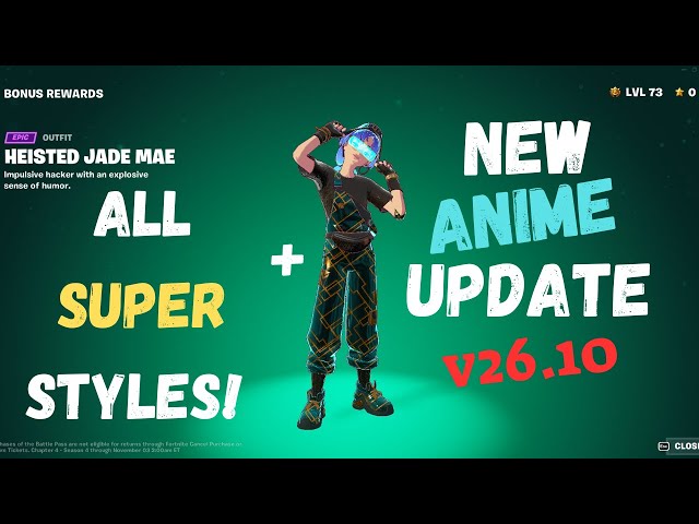 Fortnite Chapter 4 Season 4 Super Styles + NEW ANIME UPDATE v26.10 ( New Quests, Anime Shop & MORE!