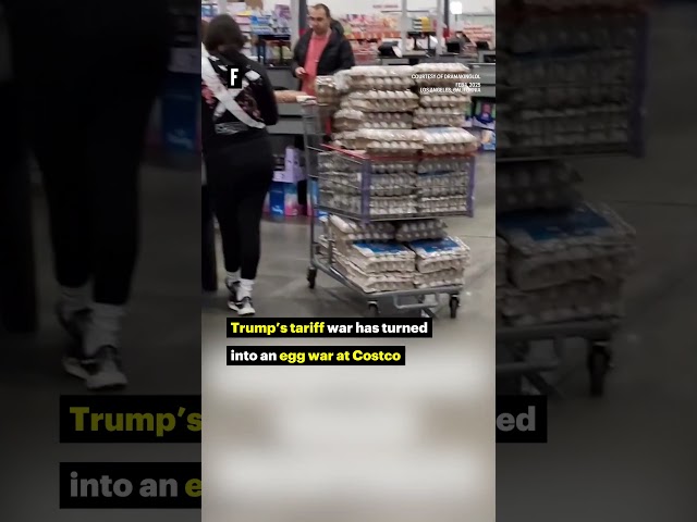 Trump’s tariff war has turned into an egg war at Costco #trump #tariffs #news