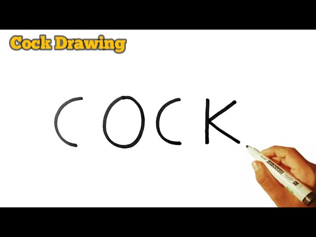 Cock 🐓 drawing from COCK word easy l COCK drawing easy l Amazing Rooster drawing