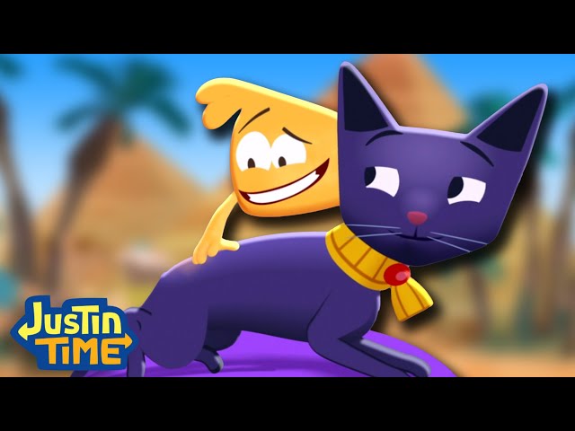 Cleopatra's Cat! 🎃🐈‍⬛ Halloween FULL EPISODE | Justin Time Season 1