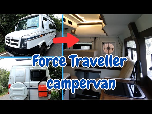 Campervan on Force Traveller in  Bangalore, India | Caravan for family ( More Features! )#caravan