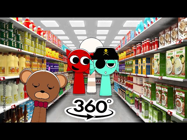 Mroona and Wyrum Retake meet Anne OC - Supermarket in 360° VR | Sprunki Incredibox