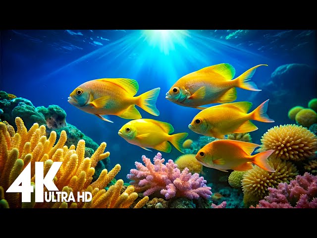 Ocean 4K Video Ultra HD - Relax with Stunning Sea Animals and  Beautiful Coral Reef Fish in Aquarium