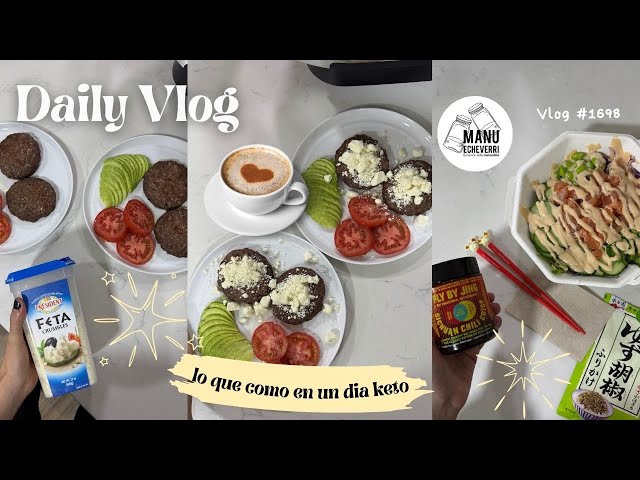 🍔HAMBURGUESAS EN AIRFRYER | LO QUE COMO EN UN DÍA DIETA KETO | VLOG 1698 | Manu Echeverri