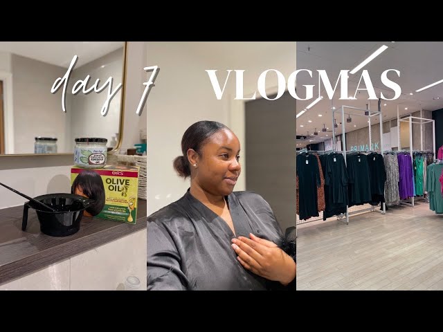 VLOGMAS DAY 7 | I RELAXED my hair by MYSELF, PR unboxing, more SHOPPING