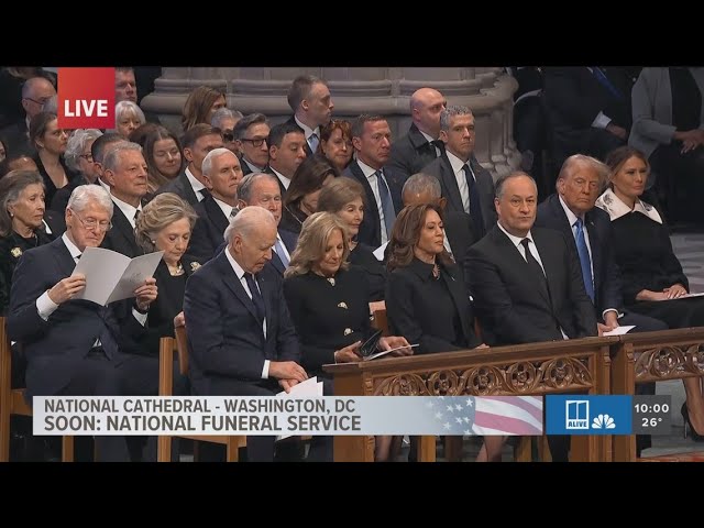 How presidents & vice presidents are seated at Jimmy Carter funeral