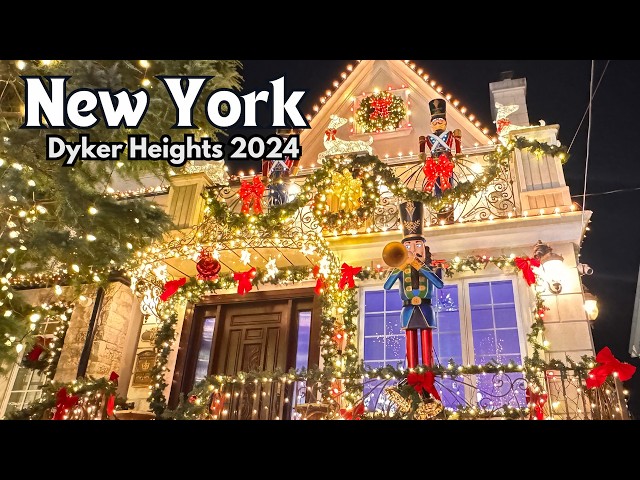 4K NYC Christmas Walk | Dyker Heights Christmas Lights 2024 Brooklyn New York City