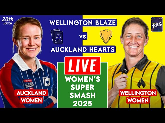 🔴 Women's Super Smash Live | Wellington Blaze vs Auckland Hearts Live | Live Score & Commentary