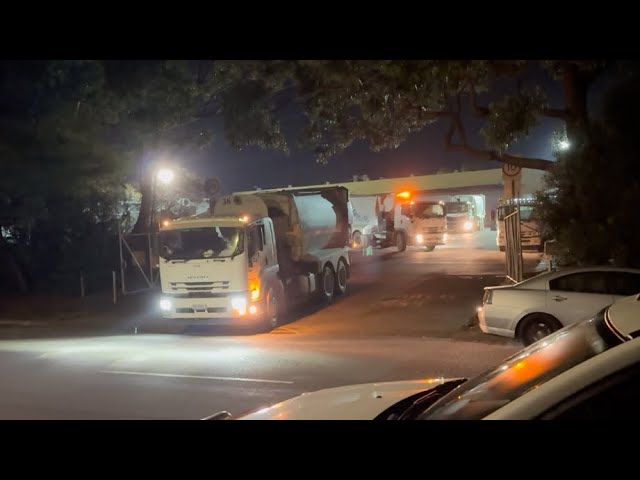 Sutherland Trucks Leaving the Depot