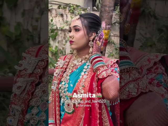 Asmita neha makeup and hair #Beautiful #Bride #youtubeshorts #viralshorts #aagrikolibride #makeup