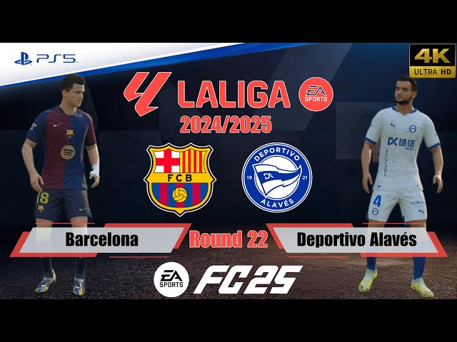 FC 25 - Barcelona vs. Deportivo Alaves | La Liga 24/25 | Full Match | PS5™[4K]