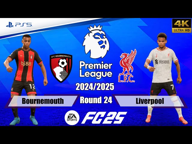 FC 25 - Bournemouth vs. Liverpool | Premier League 24/25 | Full Match | PS5™[4K]