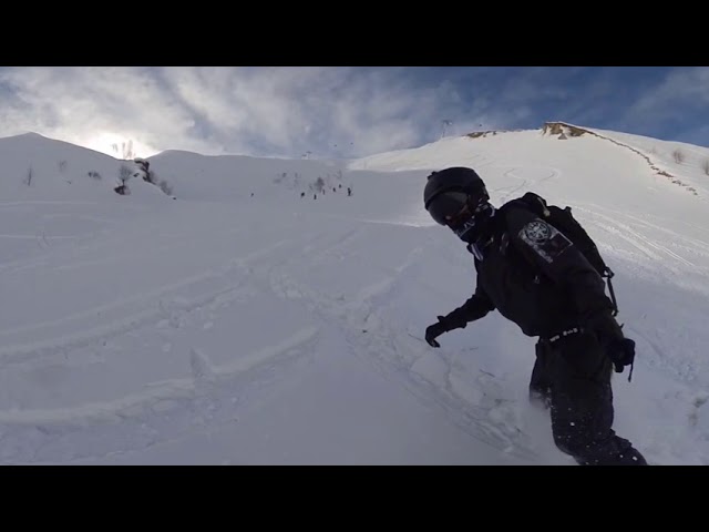 Freeride Snowboarding in Gudauri, Georgia (360 Video)