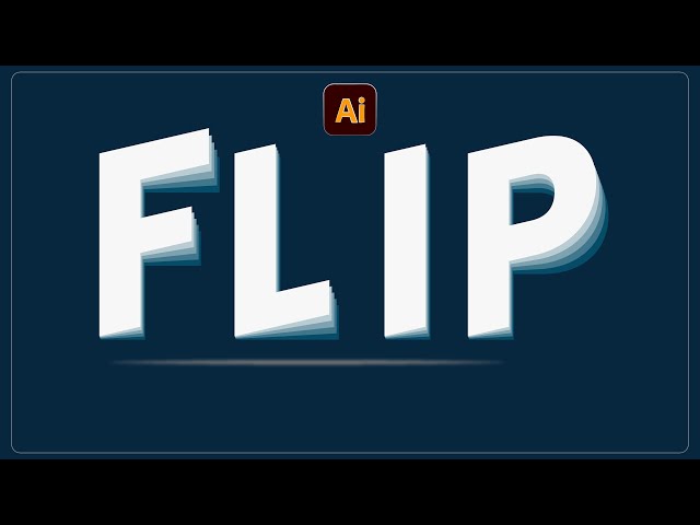 Flip Text Effect in Adobe Illustrator | Text Effect | Illustrator Tutorial | JZ Graphics