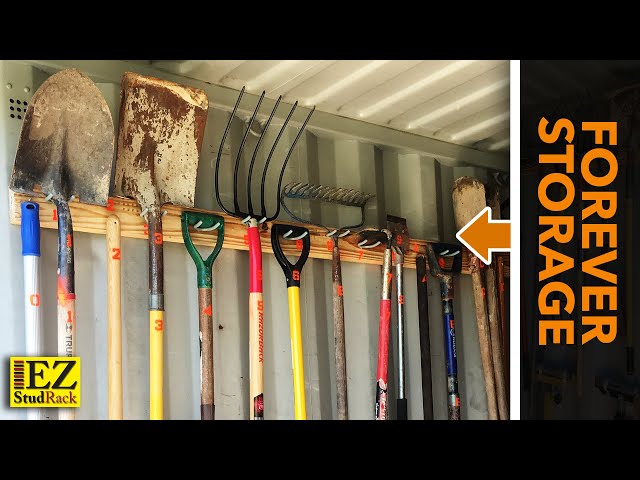 Garden Tool Storage with painted numbers to keep you organized forever