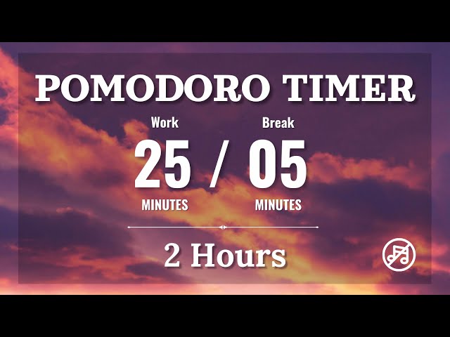 📚 120 MIN POMODORO TIMER ✨| 25 min Focus - 5 min Break | No Music, Study & Work Timer | WITH ALARM ✧