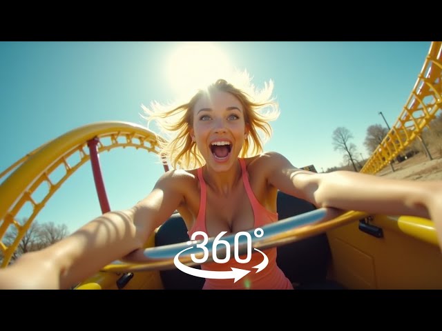 VR Roller Coaster Ride in 360 view