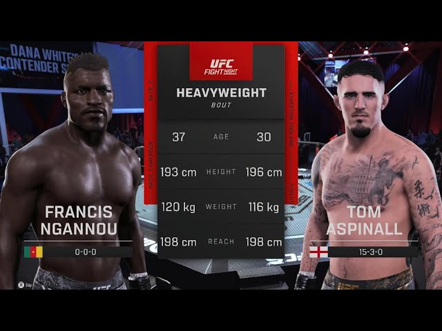 Francis Ngannou vs Tom Aspinall UFC 5 #ufc #mma #francisngannou